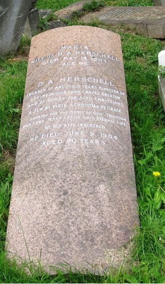 Rev David A & Maria Herschell gravestone in Norwood Cemetary Photo by Philip Walker www.jewisheastend