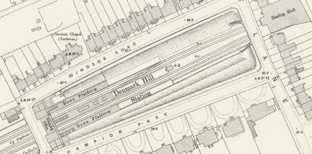 German Lutheran Chapel , Windsor Road extrace from OS 1893-96