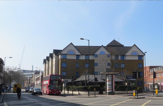 Junction of Coldharbour Lane and Denmark Hill , April 2015 Nick Stevens