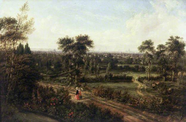 A Panaramic View Of london from Denmark Hill Alexander Nasmyth Hackney Museum YES