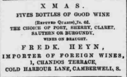 200 CL 1 Chandos Terrace Frederick Heyn SLC Dec 07 1872
