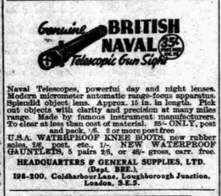 Headquarters & General Supplies Brechin Advertiser 14 Sept 1948