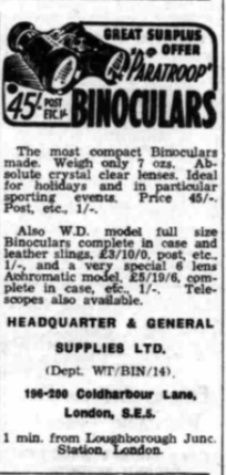 Headquarters &amp; General Supplies Whitstable Times &amp; Harne Bay Herald 14 Oct 1947