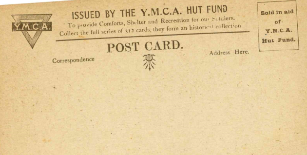 The YMCA Hut fund postcard