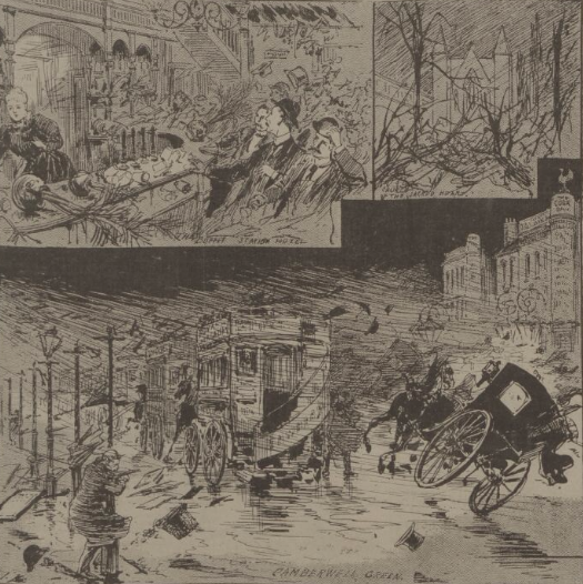 Drawings of The Great Hurricane at Camberwell